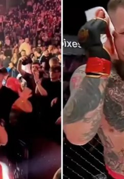 In an MMA fight, the athlete bit the opponent's ear