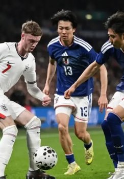 Japan defeated England at Wembley Stadium