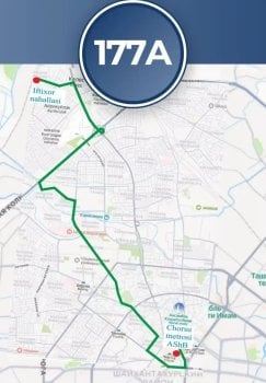 В Ташкенте запущен новый автобусный маршрут №177