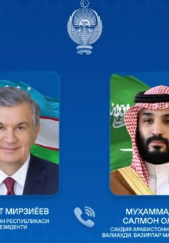 Mirziyoyev va bin Salmon mintaqadagi keskin vaziyatni muhokama qildi
