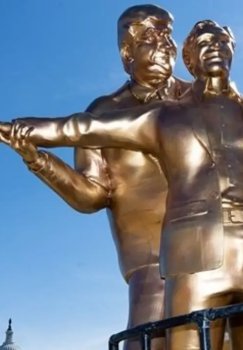 В Вашингтоне появился памятник Трампу и Эпштейну