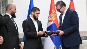 Ислам Махачев встретился с президентом Сербии