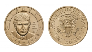 AQSHda Donald Tramp tasviri tushirilgan yangi tangalar muomalaga chiqarildi