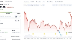 Ethereum trading trader made a large profit in a short time