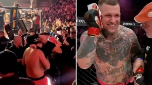 In an MMA fight, the athlete bit the opponent's ear