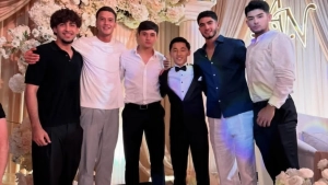 Abduqodir Husanov Abbosbek Fayzullayevning to‘yidan ilk suratni e’lon qildi