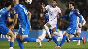 France defeated Azerbaijan and maintained the lead