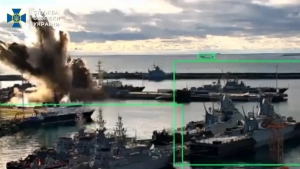 Ukraine targeted a Russian ship at the Novorossiysk port