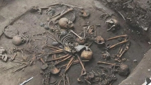 В Агдаме при раскопках были найдены человеческие скелеты