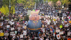 Nine million people held protests against Trump in the US