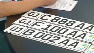 The car numbers were sold at a record price at auction