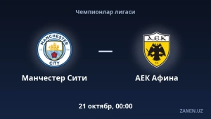 Champions League: "Manchester City" plays against AYEK Afina