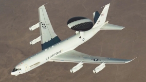 An American E-3 Sentry aircraft was seriously damaged in an Iranian missile attack.