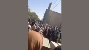 Retired women protested for pensions in Kabul