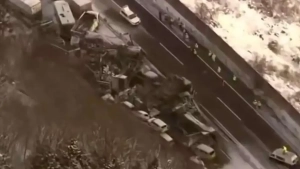 Over 50 cars collided in Japan, 2 people died