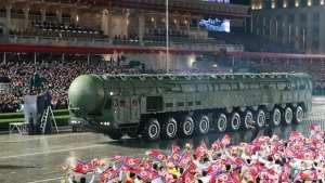 North Korea showcased a new ballistic missile