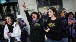 Thousands of people in Spain protested against the war in the Middle East