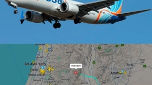 Isroil qiruvchi samolyotlari xavf signali bergan laynerni kuzatmoqda