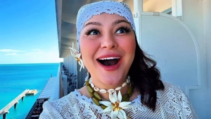 Shahlo Zoirova is relaxing peacefully on the Bahamas islands