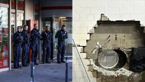 Several major robberies occurred at banks in Germany