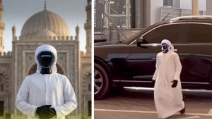 Dubayda robot musulmonlar bilan birga hayit namozini o'qidi