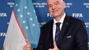 FIFA president Infantino congratulated Uzbekistan on qualifying for the World Cup