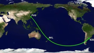 China Eastern completed the longest commercial flight