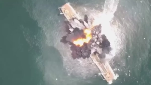 Ukraine drone sankered a Russian reconnaissance ship