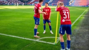Mateus Alves plays for CSKA under the number 55