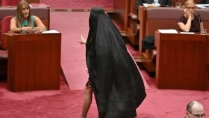 Senator's entry to parliament wearing a burqa was criticized