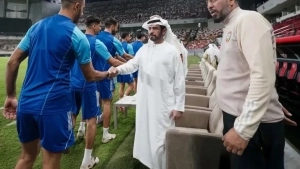 What requirements did Hamdan ibn Mubarak set for the UAE players in the match against Uzbekistan?