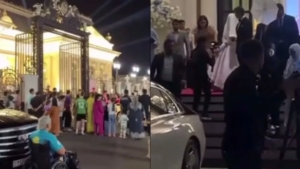 Fans gathered at Abduqodir Husanov's wedding