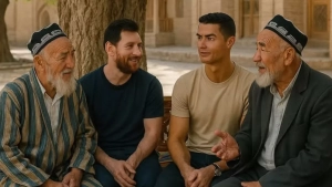 One day: Ronaldo and Messi in Uzbekistan!