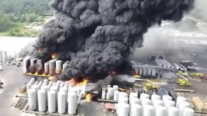 A powerful explosion occurred at a motor oil factory in Louisiana