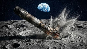 SpaceX kompaniyasining raketa bo'lagi Oy yuzasiga borib urildi