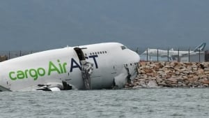 Cargo plane from Dubai veered off the road