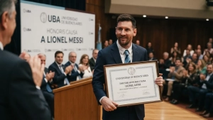 Lionel Messi Buenos Ayres universiteti faxriy doktori unvonini oldi