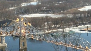 The 94-year-old bridge over the Mississippi was demolished