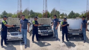 A driver who violated traffic rules in Samarkand was fined