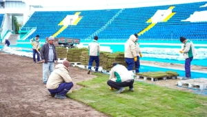 Nasaf stadioni xalqaro standartlarga moslashtirilmoqda