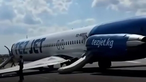 Bishkek aeroportida samolyot shassisi sinishi sababli parvozlar to'xtatildi