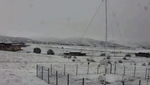 Unexpected snow fell in the Suffa area of Zomin district in spring