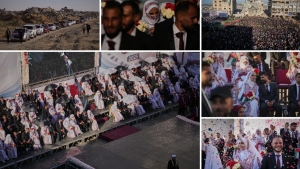 Gazo sektorida uch yuz juftlikning ommaviy nikoh marosimi o'tkazildi