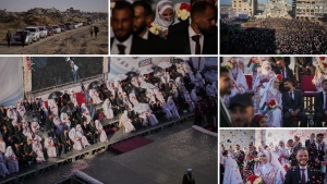 Gazo sektorida uch yuz juftlikning ommaviy nikoh marosimi o'tkazildi