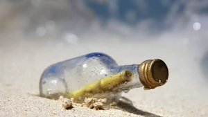 The letter from the Canadian couple in the ocean was found
