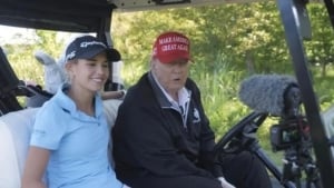 Donald Trump had a heartfelt conversation with his grandson while playing golf