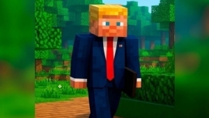 Опубликовано изображение героя Minecraft Трампа