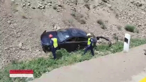 The driver in Qamchiq lost consciousness, a miraculous escape from the car accident