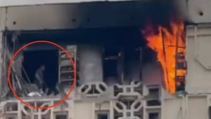 A person committed suicide during a fire that occurred in Tashkent (video)