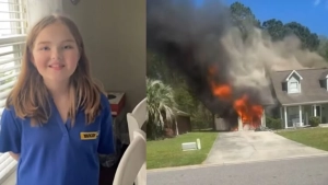 Twelve-year-old girl saves her brothers from fire in the USA